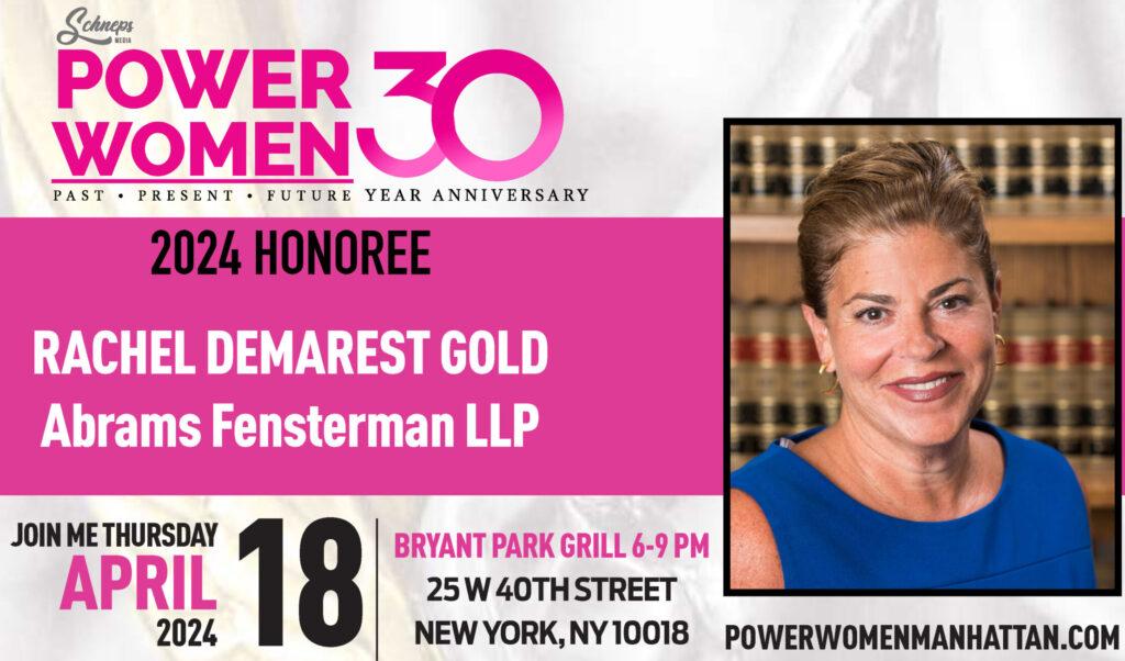 Abrams Fensterman Partner Rachel Demarest Gold Named 2024 Power Women of Manhattan Thumbnail