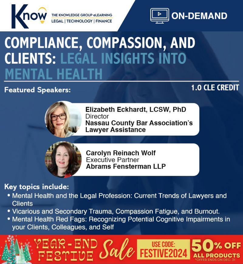 Compliance, Compassion, and Clients: Legal Insights into Mental Health