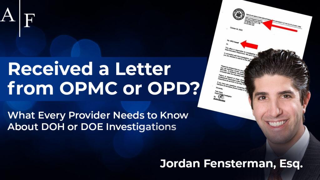 OPMC & OPD Defense – What To Do When You Receive a Letter from the DOH or DOE (Video) Thumbnail