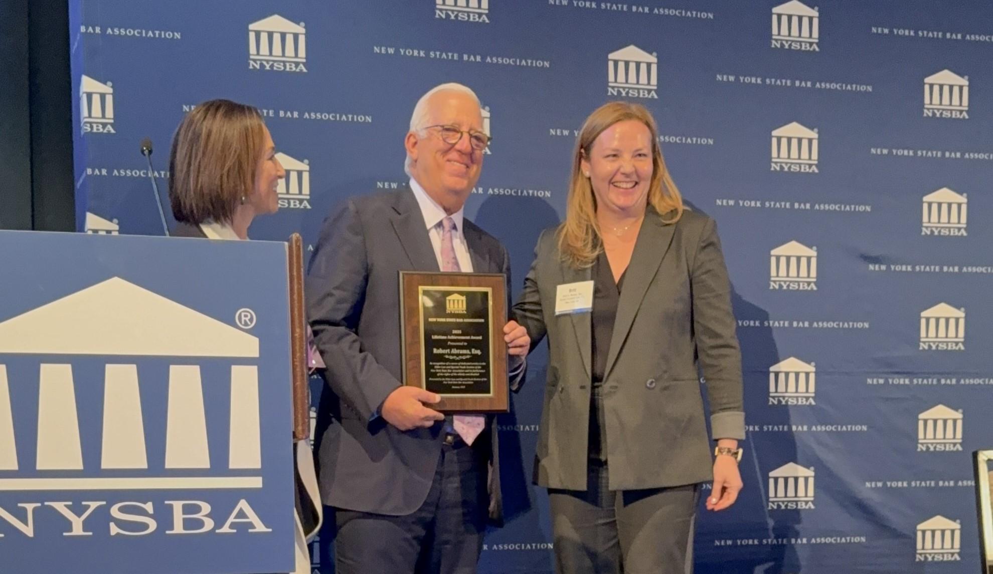 Robert Abrams Honored With Lifetime Achievement Award by Elder Law and Special Needs Section of NYSBA Thumbnail