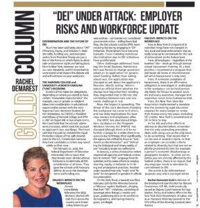 DEI Under Attack: Rachel Demarest Gold Article in amNY Law
