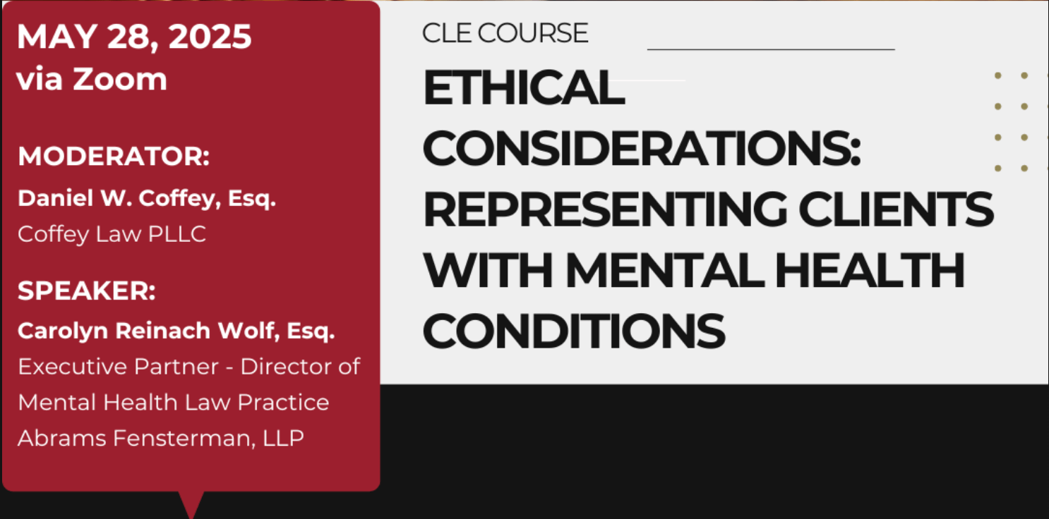 Ethics and Mental Health: Carolyn Reinach Wolf Leads Albany County Bar Association CLE Thumbnail