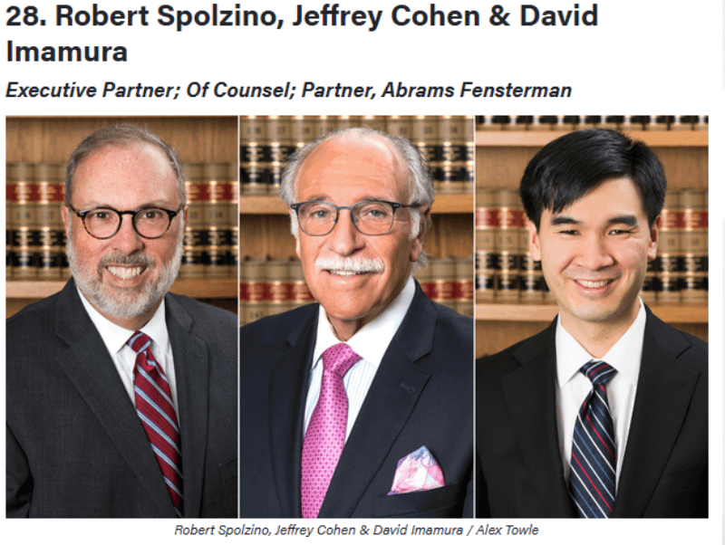 Robert Spolzino, Jeffrey Cohen, and David Imamura Ranked #28 on Westchester Power 100 Thumbnail