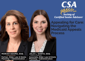 Moriah Adamo & Julia Santo Published on Medicaid Appeals in CSA Journal