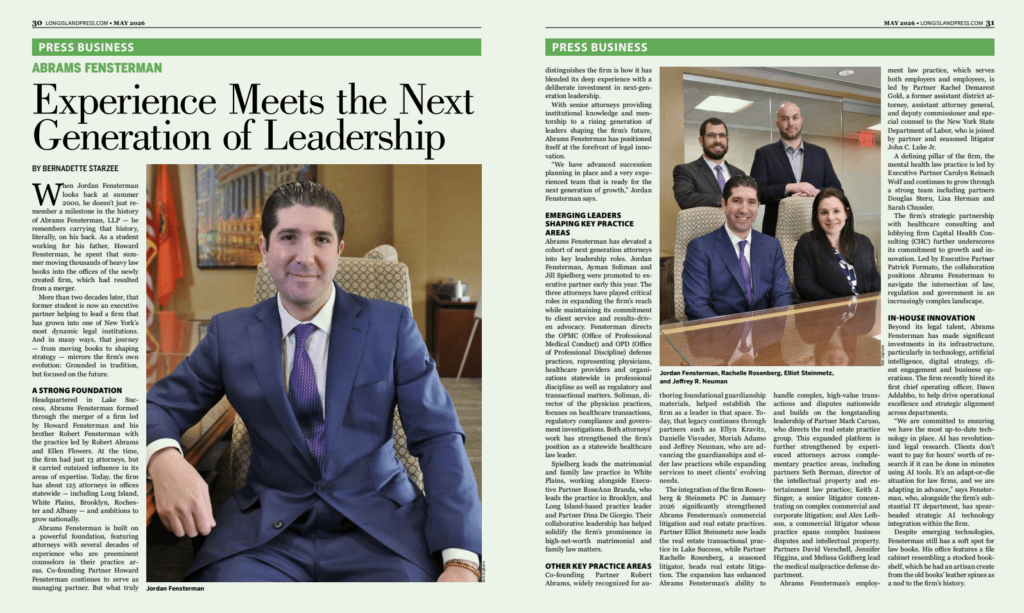 Abrams Fensterman Next Generation of Leadership Featured in Long Island Press Thumbnail