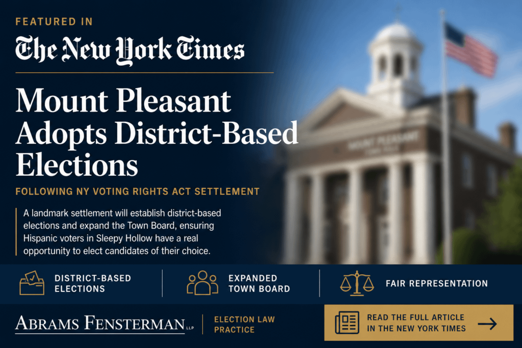 Mount Pleasant Voting Rights Case Featured in The New York Times Thumbnail