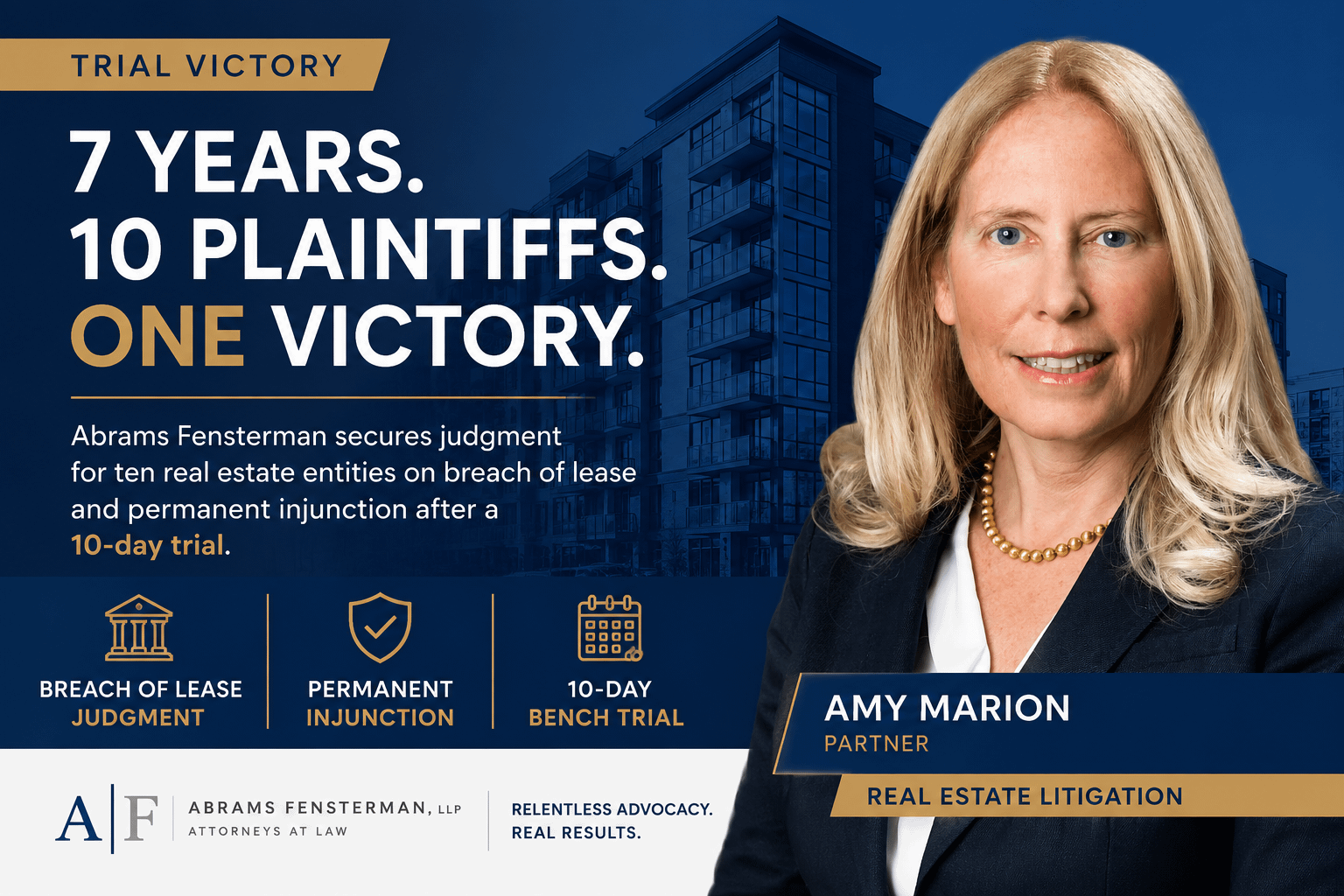 Abrams Fensterman Secures Trial Victory for 10 Real Estate Entities Following Seven-Year Litigation Thumbnail