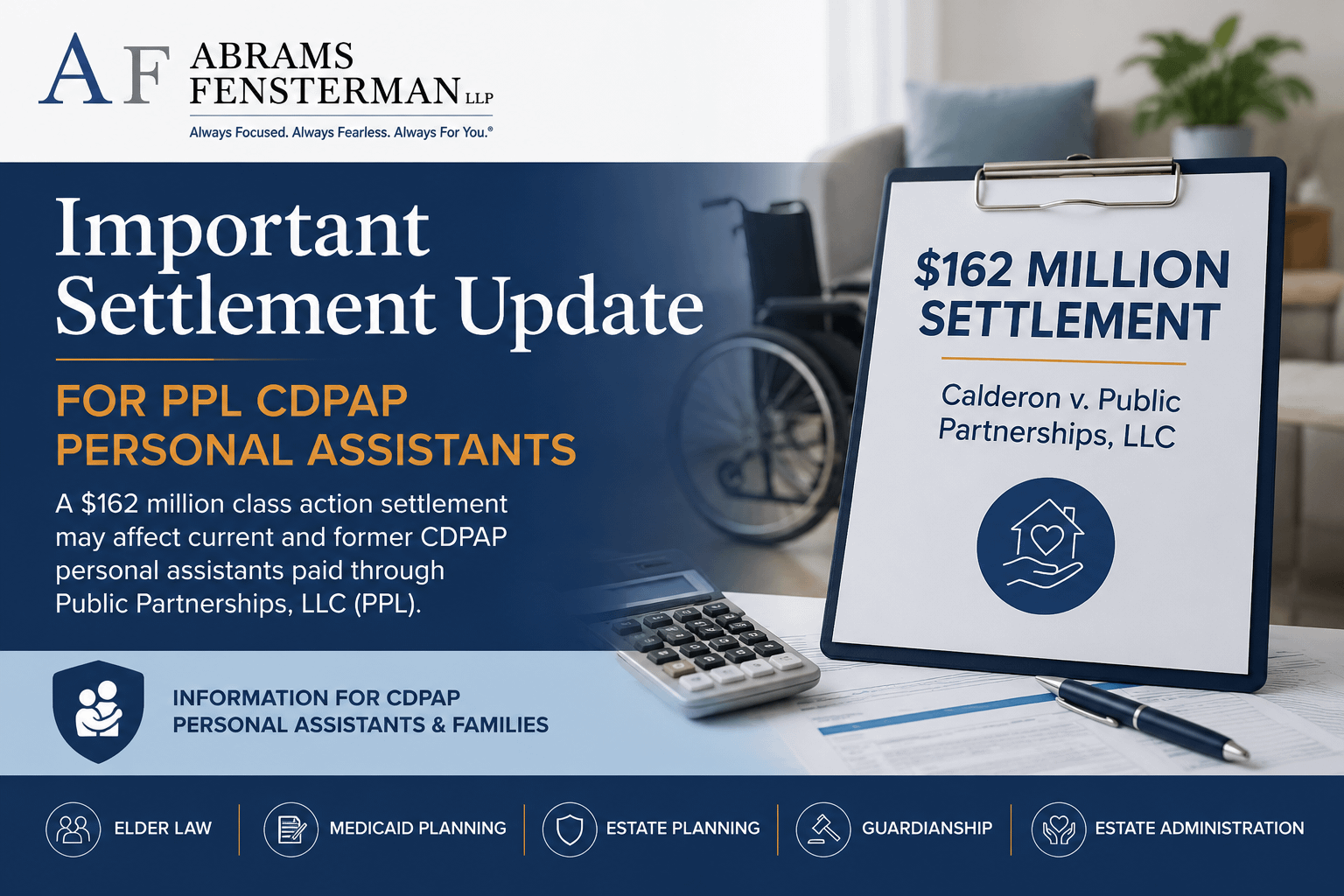 Important Settlement Update for PPL CDPAP Personal Assistants Thumbnail