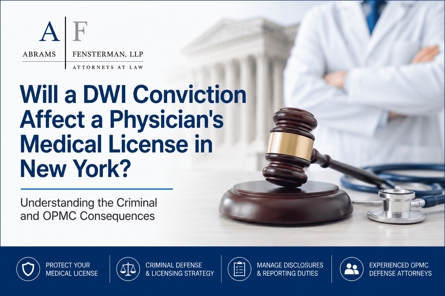 Physician DWI Conviction in NY: Criminal & OPMC Defense Thumbnail