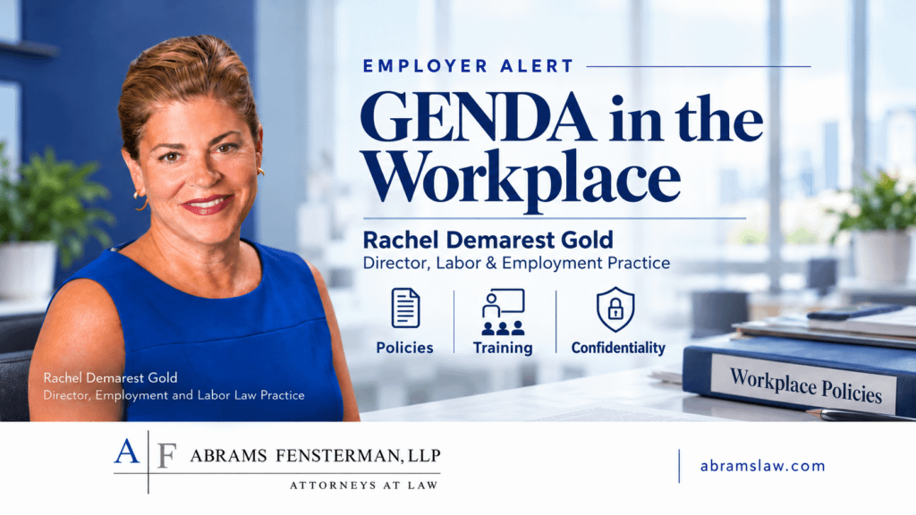 Employer Alert: GENDA in the Workplace – Rachel Demarest Gold Thumbnail