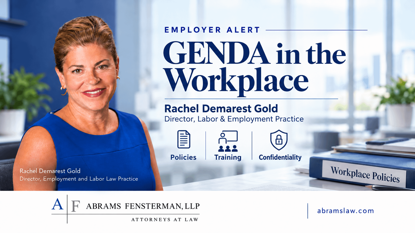 Employer Alert: GENDA in the Workplace – Rachel Demarest Gold Thumbnail